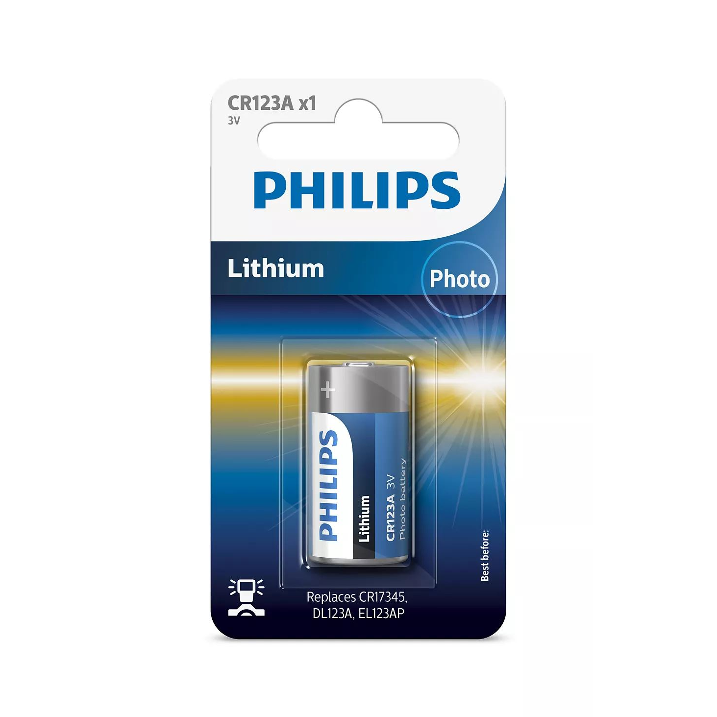 Philips Minicells CR123A/3V fotóelem (CR123A/01B) (CR123A/01B)