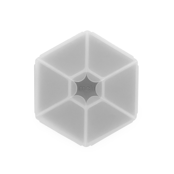 SNACKLE HEXAGON BOX 6 COMPARTMENTS, MELII, GREY