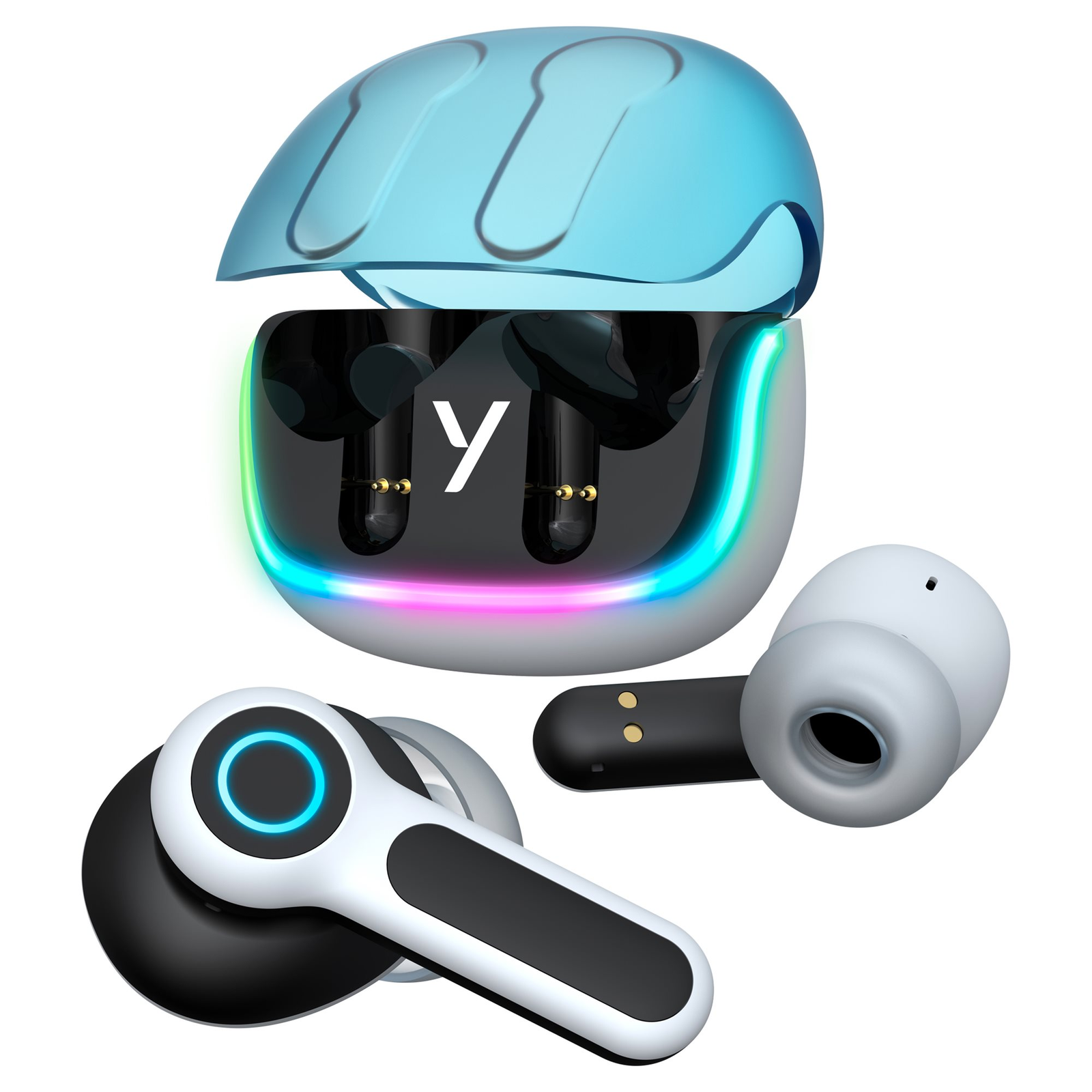 Yenkee Everplay YHP 10BT TWS Wireless In-Ear Fülhallgató Headset töltőtokban - Fehér/Átlátszó (YHP 10BT)