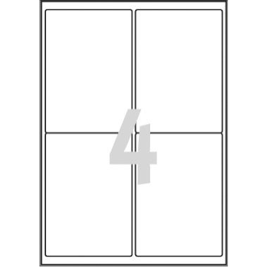 Avery-Zweckform L4774-20 Fólia címkék 99.1 x 139 mm Poliészter fólia Fehér 80 db Véglegesen tapadó Színes lézernyomtatás, Lézernyomtató, Színes (L4774-20)