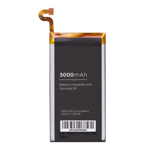 gigapack Akku 3A LI-ION (3000mAh, EB-BG960ABE/GH82-15963A kompatibilis) Samsung Galaxy S9 (SM-G960) " csomagolás" (GP-99600)