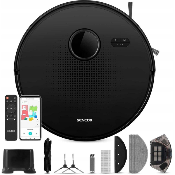 Sencor SRV 9020BK Robotporszívó felmosó funkcióval 40W Fekete