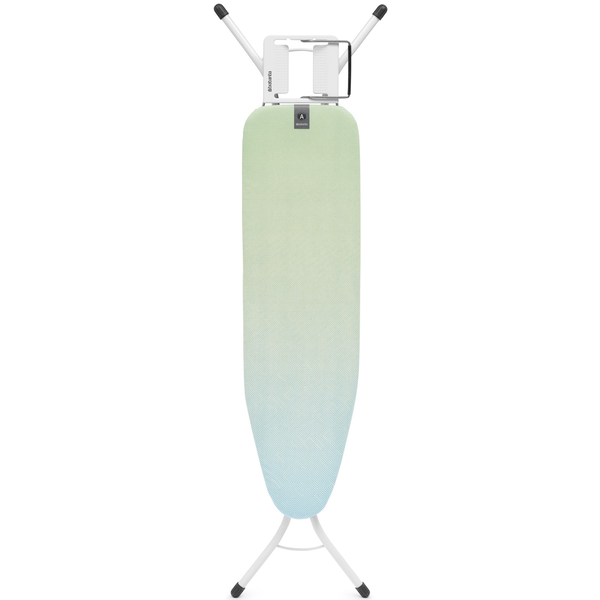 Brabantia Steam Iron Rest vasalódeszka 1100x300mm - A méret, kinyitható vasalótámasz, D=22mm fehér váz, megnyugtató tenger huzat - 242861