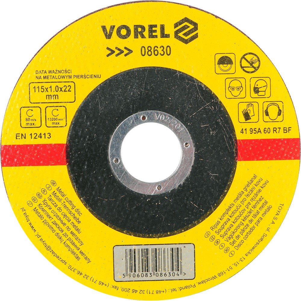 Vorel fémtárcsa 115 x 22 x 1,0 mm (5906083086304)