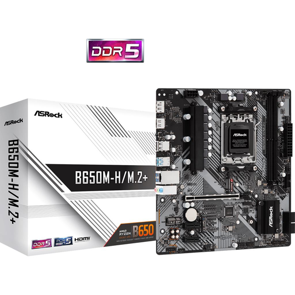 Дънна платка ASROCK B650M-H/M.2+, Socket AM5,2xDDR5