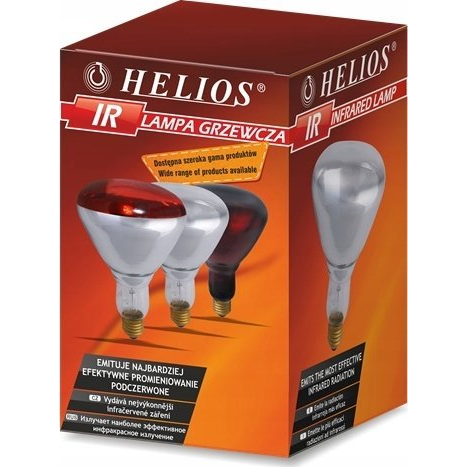 Helios Promiennik podczerwieni - przeźroczysty R125 E40 375W 230V szkło twarde PRO-2715