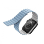 Uniq Revix mágneses szilikon szíj Apple Watch 42/44/45mm fehér/kék (UNIQ-45MM-REVWHTBLU)