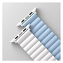 Uniq Revix mágneses szilikon szíj Apple Watch 42/44/45mm fehér/kék (UNIQ-45MM-REVWHTBLU)