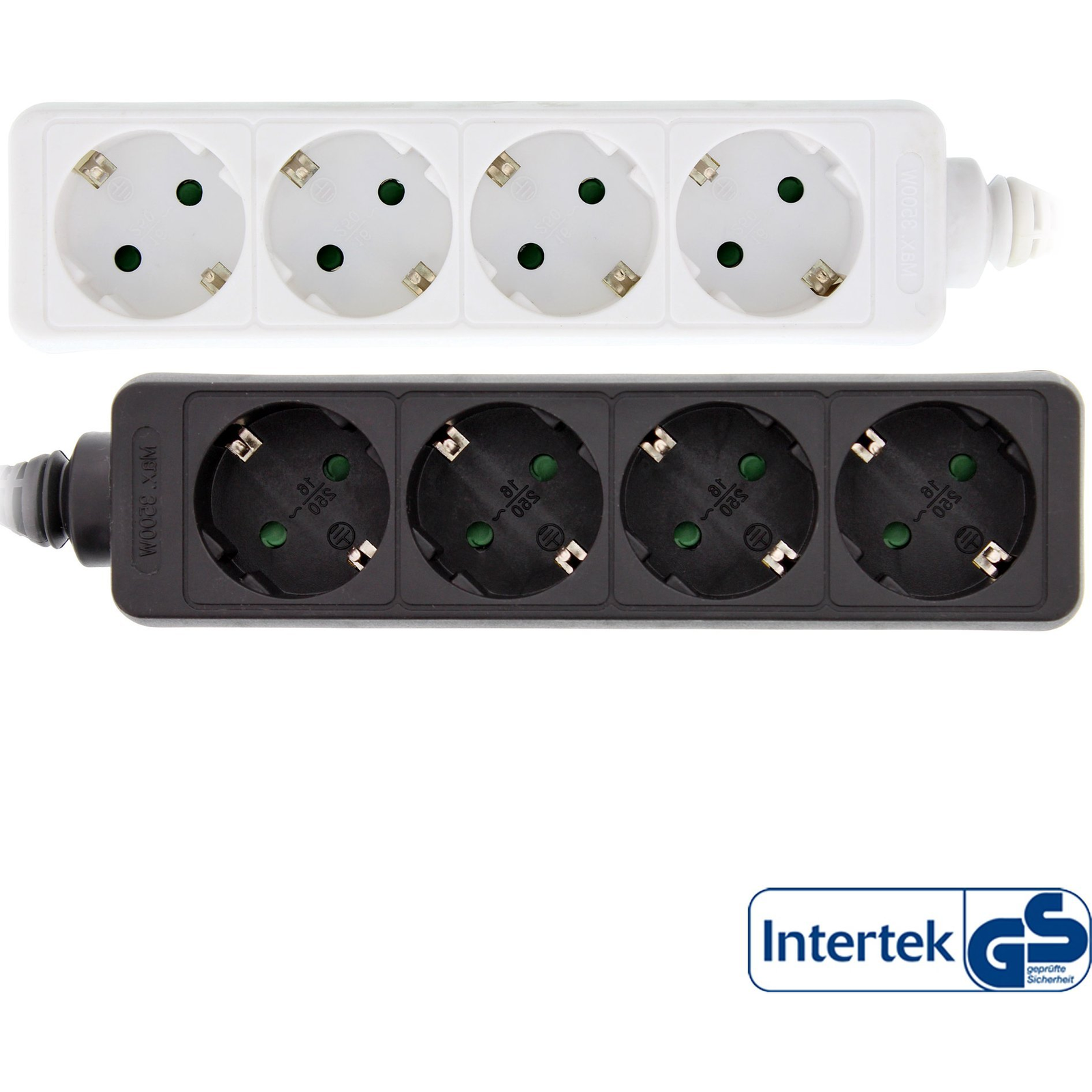 InLine 16443E elektromos elosztó 3 M 4 AC kimenet(ek) Beltéri Fekete (16443E)