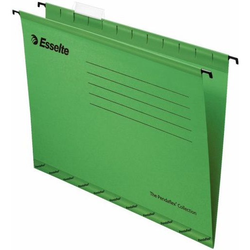 Висяща папка Esselte, рециклиран картон, A4, Classic, зелена