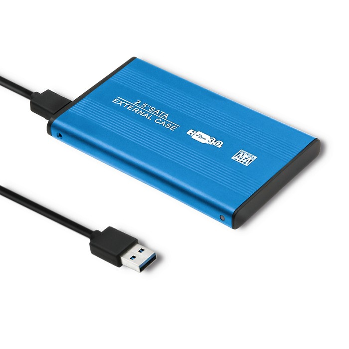 Qoltec 51859 2.5" USB 3.0 Külső HDD/SSD ház - Kék (51859)