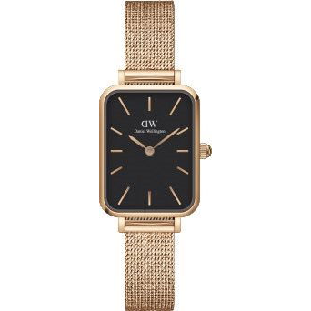 DANIEL WELLINGTON Quadro Pressed Mesh Rose gold / Black (7315030022049)