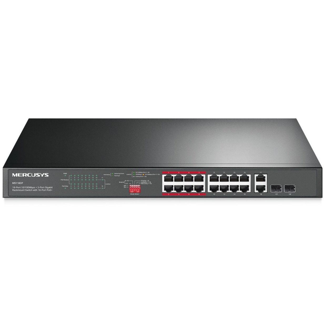 MERCUSYS MS120GP 20-Port Gigabit Rackmount Switch with 16-Port PoE+ (MS120GP)