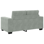 világosszürke bársony loveseat kanapé 120 cm