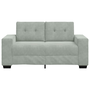 világosszürke bársony loveseat kanapé 120 cm