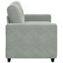 világosszürke bársony loveseat kanapé 120 cm