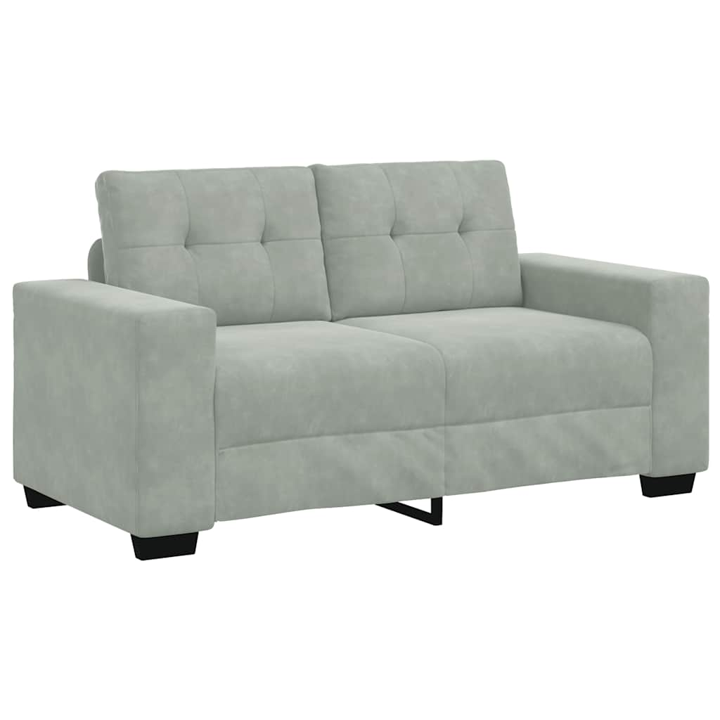 világosszürke bársony loveseat kanapé 120 cm (4105110)