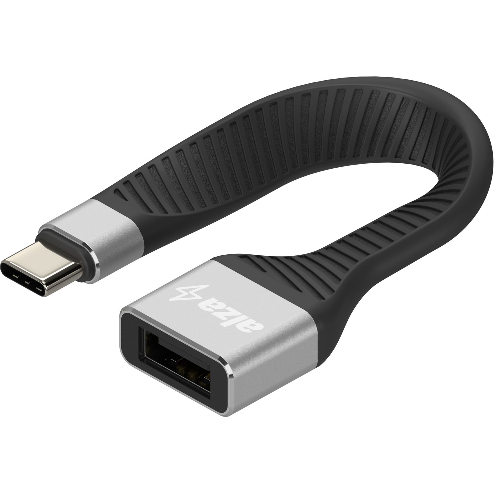 AlzaPower FlexCore USB-C 3.2 Gen 2 (M) to USB-A (F) fekete (APW-ADTCTA10B)