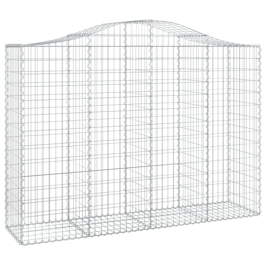 íves horganyzott vas gabion kosár 200x50x140/160 cm (153397)
