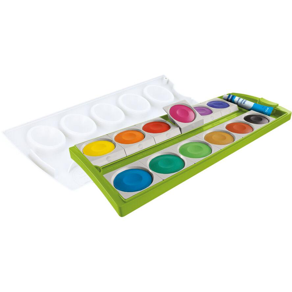Pelikan Farbkasten K12 Grün inkl. Deckweiß, 12 Farben