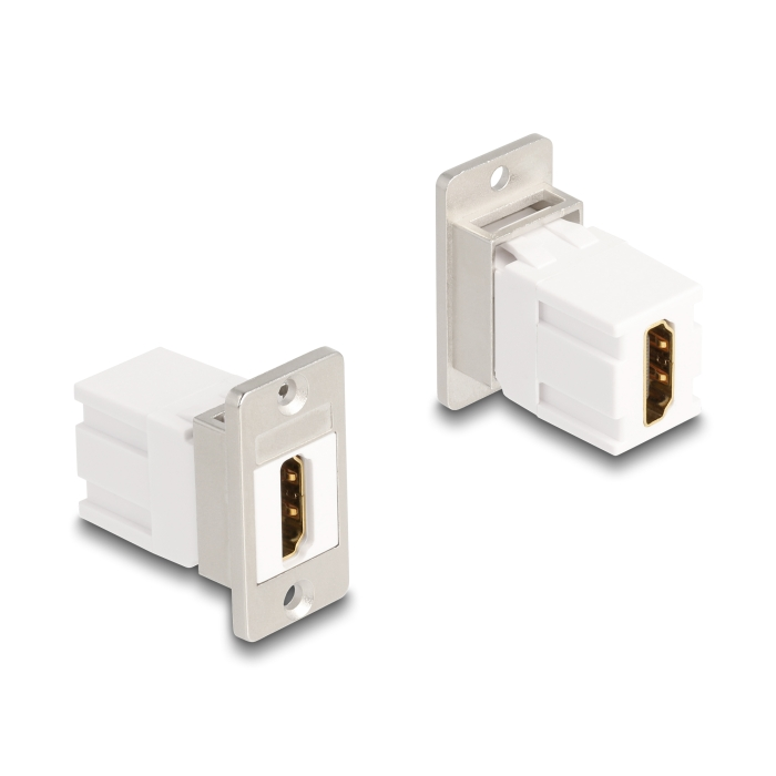 Delock Panel tartó Keystone modul HDMI anya - anya 8K 60 Hz kúpos (67166) (67166)