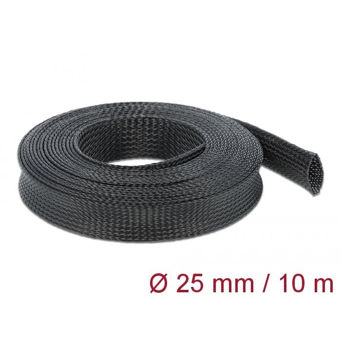 Delock fonott kábelharisnya fekete (18904) (Delock18904)