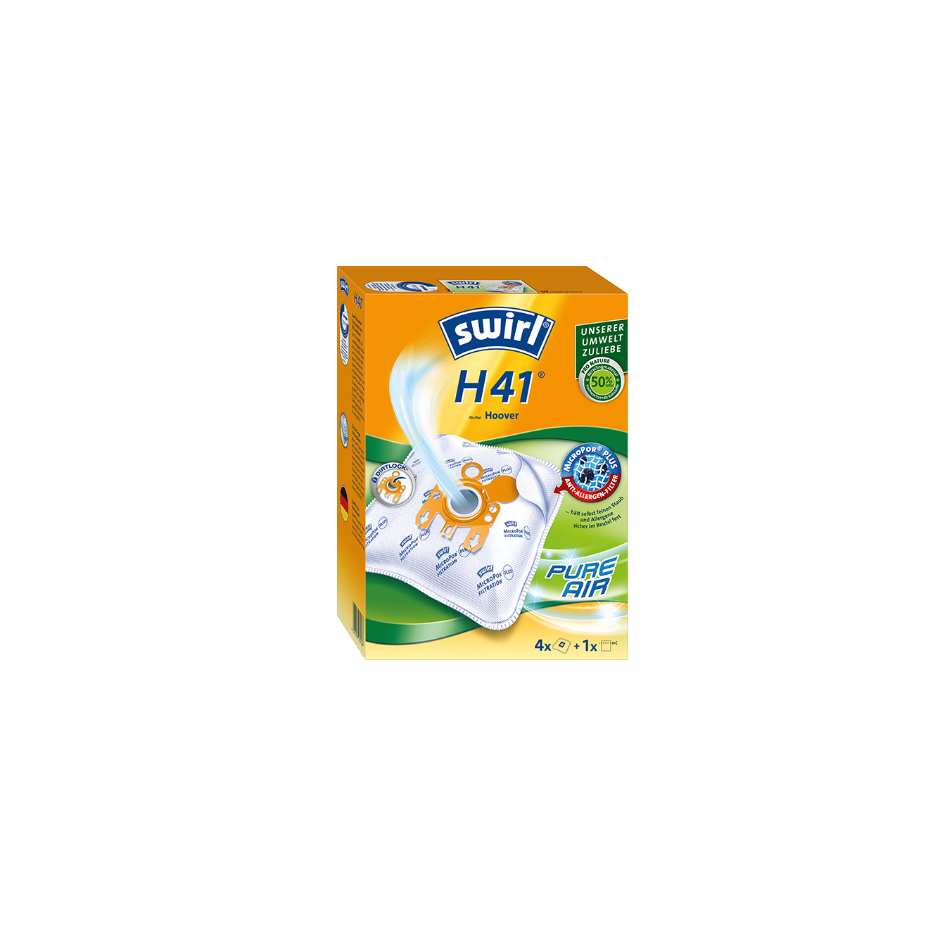 Swirl H 41 MicroPor Plus AntiBac Porzsák (4 db / csomag) (H 41 MICROPOR PLUS)