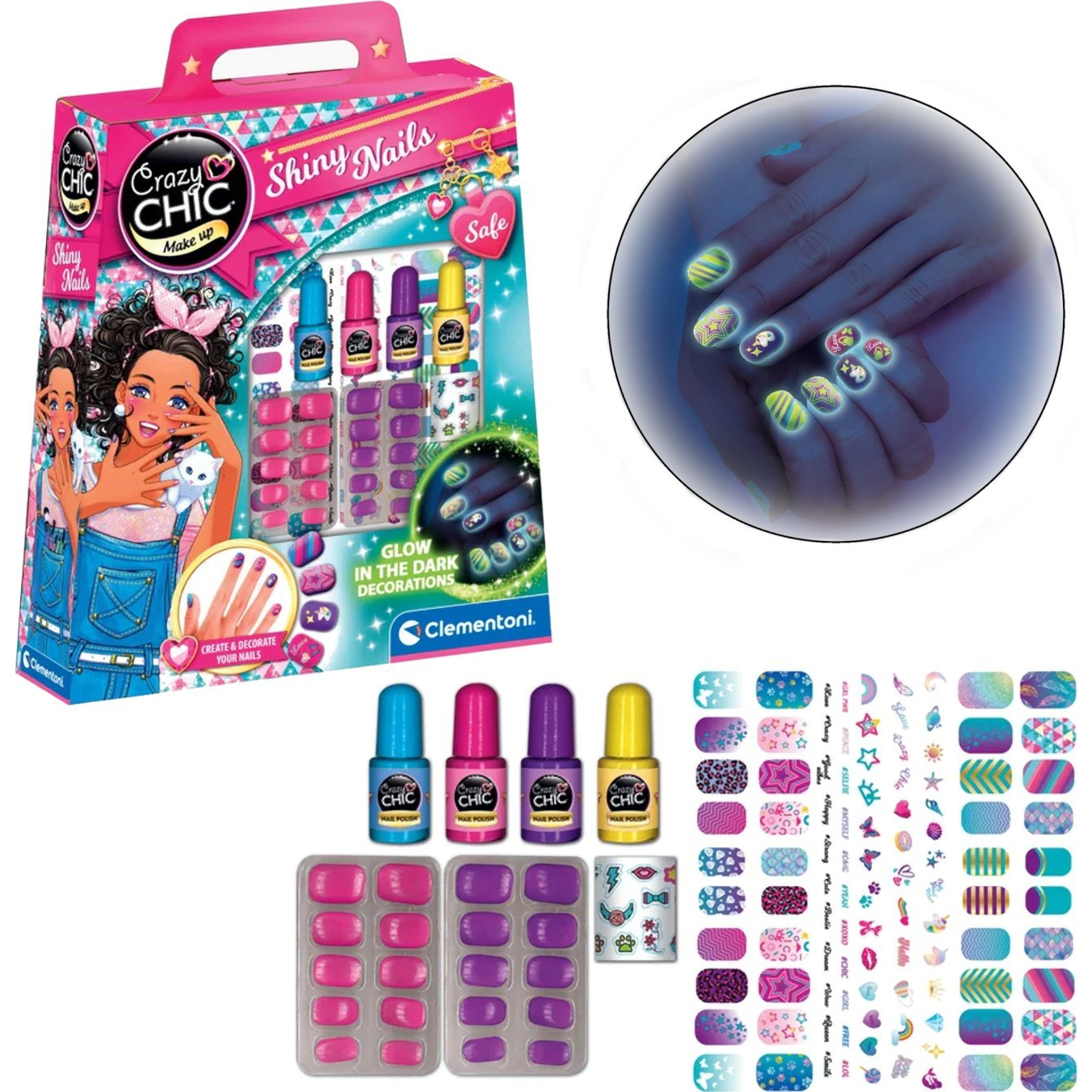 Clementoni GLOW IN THE DARK szett körmökre (482495)