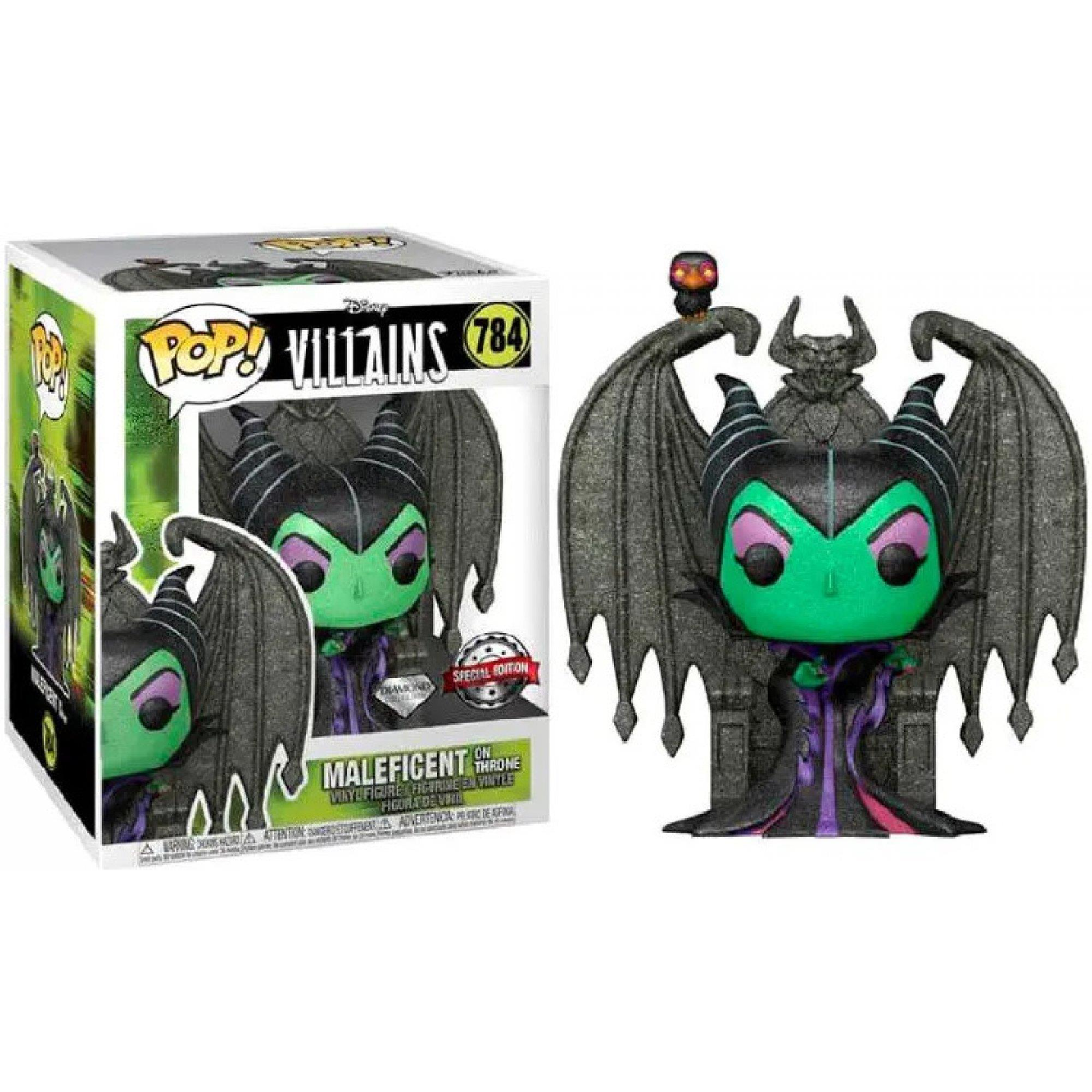 FUNKO Pop Disney Villains - Maleficent trónon glitter figura #784 889698583923 (889698583923)