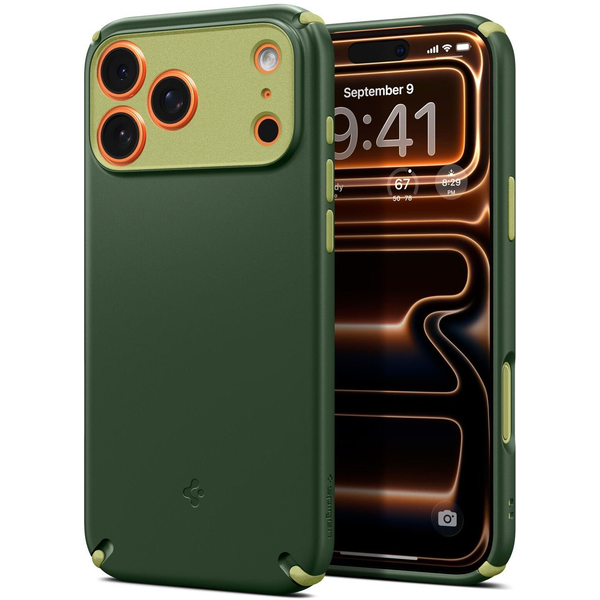 Kryt Spigen pre Apple iPhone 17 Pro, zelený