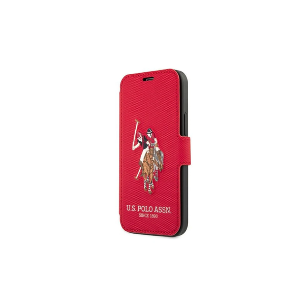 US Polo USFLBKP12LPUGFLRE iPhone 12 Pro Max 6,7”-os készülékhez tok, Polo Embroidery Collection, piros
