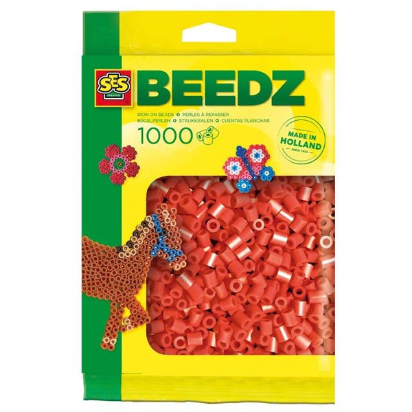 SES Creative Beedz Children's packet of 1000 Red Iron on Beads Sikringsperle