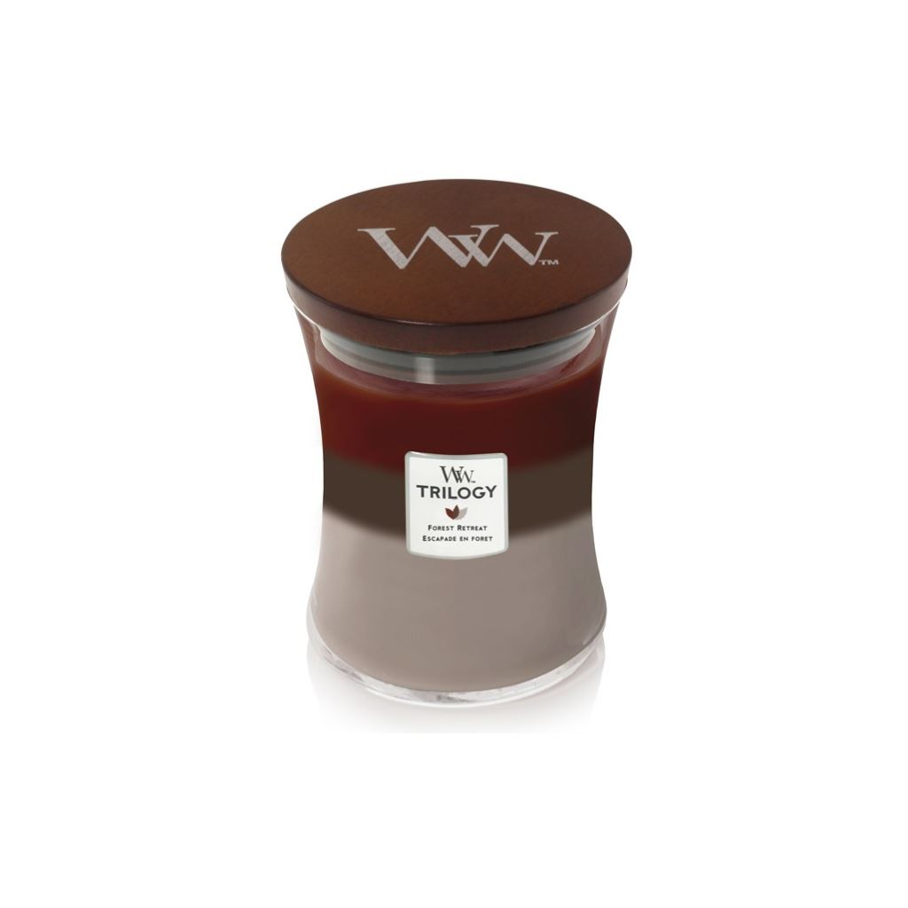 WoodWick Trilogy Forest Retreat közepes gyertya (34079) (34079)