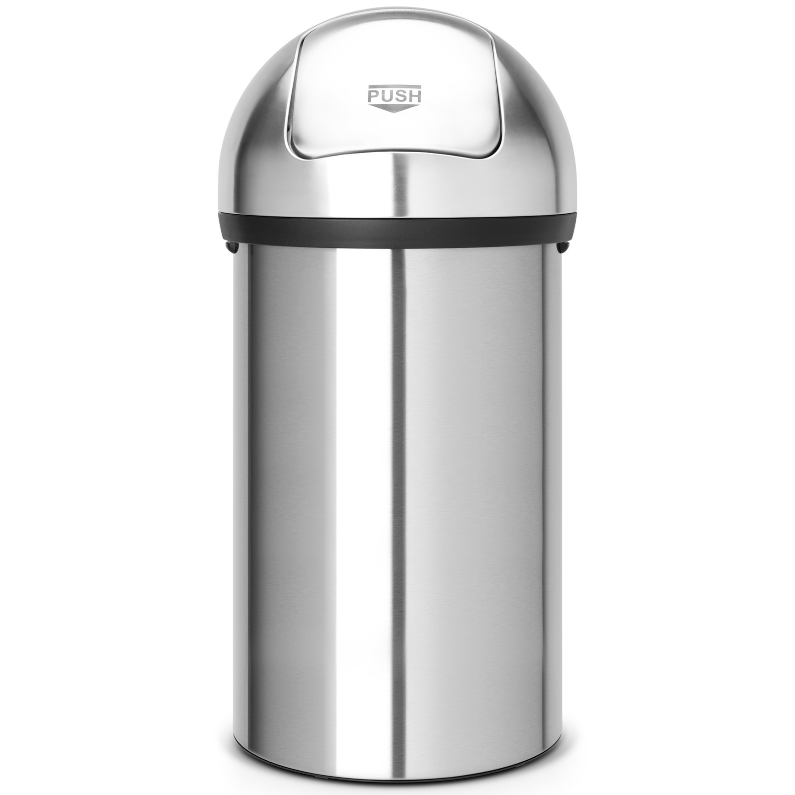 BRABANTIA Push Bin nyomófedeles hulladékgyűjtő XXL 60L - H méret r.m. acél selyem - 484520 (484520)