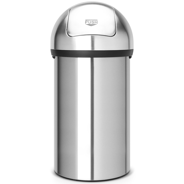 BRABANTIA Push Bin nyomófedeles hulladékgyűjtő XXL 60L - H méret r.m. acél selyem - 484520