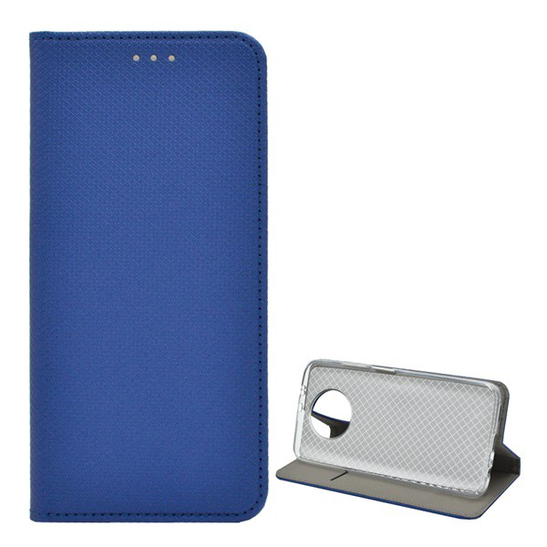 Tok álló, bőr hatású (FLIP, oldalra nyíló, asztali tartó funkció, rombusz minta) SÖTÉTKÉK [Xiaomi Redmi Note 9T 5G] (5996591045849)