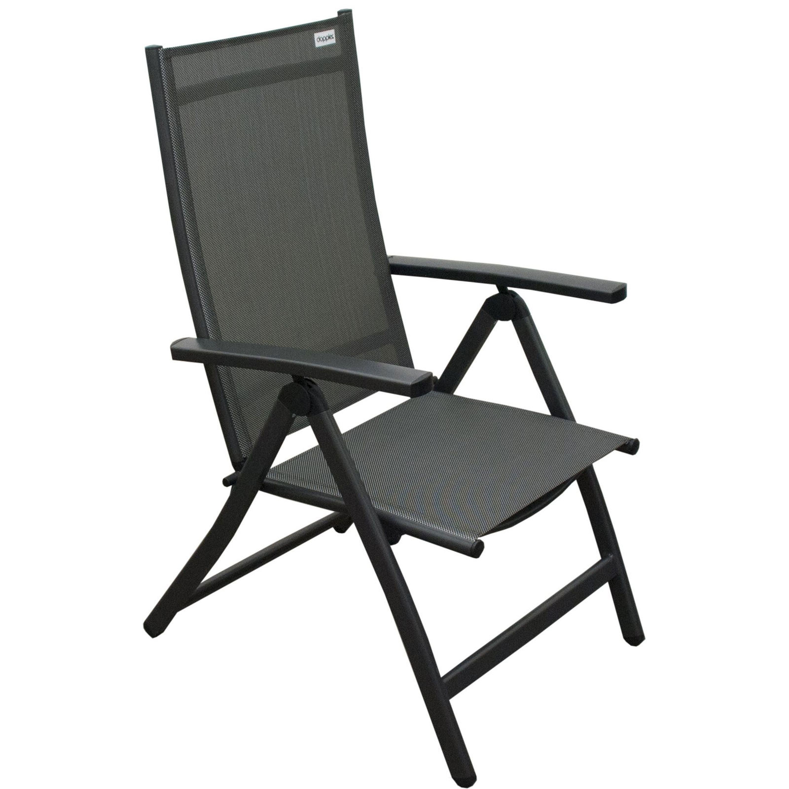 DOPPLER ACTIVE Kerti karosszék, dönthető fekete/ezüst (266AC011019 )