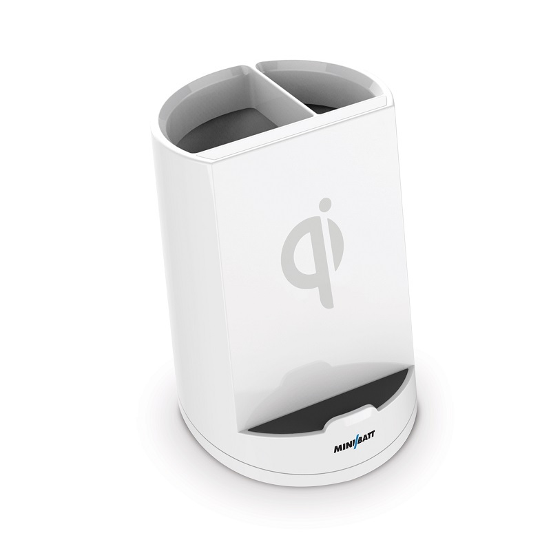 miniBatt PowerCUP Vezeték nélküli Qi töltő tolltartóval 10W (MB-PWCUP)