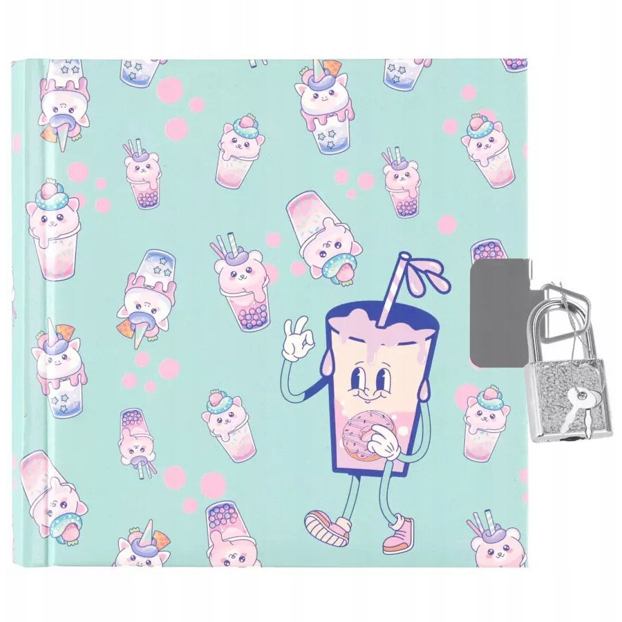 558509 Bubble Tea Kulcsos Napló 13,5x13,5 cm (STK PAM183)