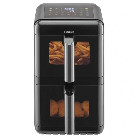 Sencor SFR 1250BK Фурна с горещ въздух, двойна, 2x5,8 л, 3000 W