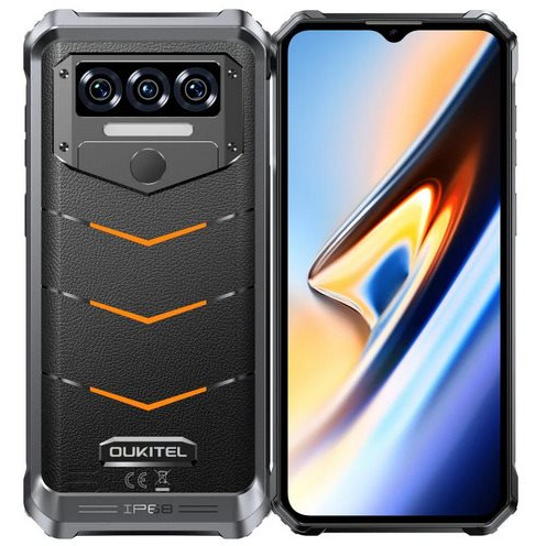 Мобилен телефон Oukitel WP38 Orange, 4G, 6.52" LCD, 12GB RAM (6GB + 6GB разширяема), 256GB ROM, Android 13, Mediatek MT8788, NFC, Amprenta, 10600mAh, Dual SIM