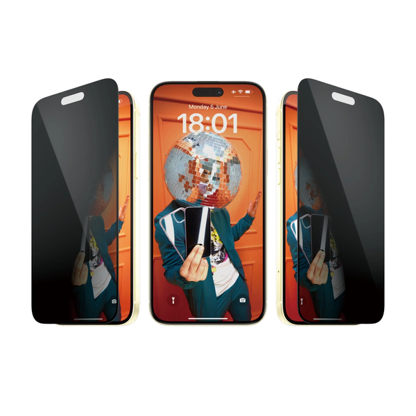 Защитно фолио PanzerGlass UWF Privacy, За iPhone 15 Plus, С апликатор, Черен