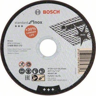 Bosch 2608603172 Vágókorong - 125 x 22,23 x 1,6 mm (2608603172)