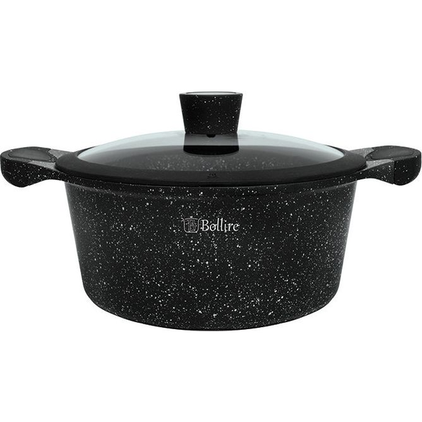 Cast aluminum pot with lid BOLLIRE MILANO, marble coating, Ø 24 cm, 4.3 L