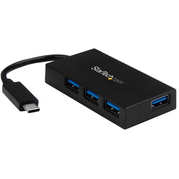 StarTech.com HB30C4AFS hub-uri de interfață USB 3.2 Gen 1 (3.1 Gen 1) Type-C 5000 Mbit/s Negru