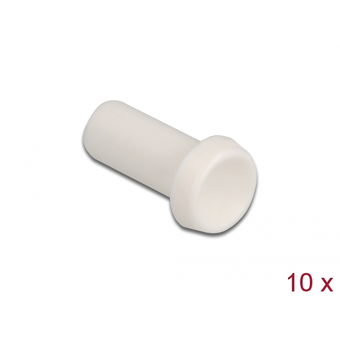 Delock Porvédő tető száloptika csatlakozóhoz, 2,50 mm-es kupakkal 10 db. Fehér (86845) (86845)
