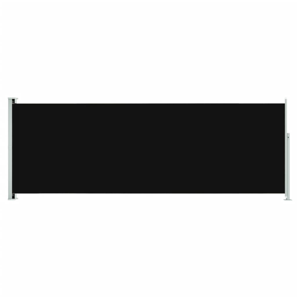 fekete behúzható oldalsó terasznapellenző 220 x 600 cm (317976)
