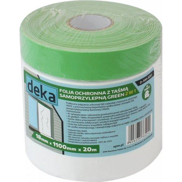  Deka FOLIA OCHRONNA Z TAÅMÄ ZIELONÄ DO ZEWNÄTRZ  110CM*20M