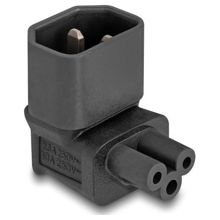 DELOCK Netzadapter IEC 60320 - C14 auf C5, Stecker / Buchse