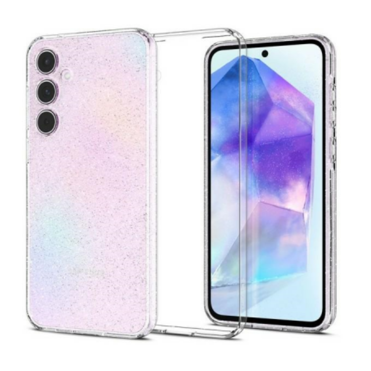 Spigen Liquid Crystal Glitter Samsung Galaxy A55 5G Tok - Rózsaszín (ACS07538)